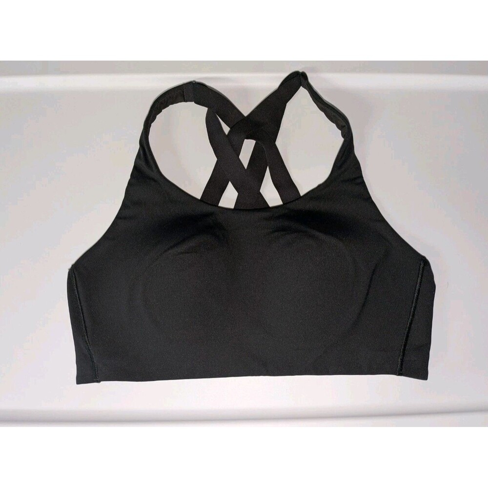 lululemon Energy Bra High Support Black Crisscross Running Sports Bra 34C